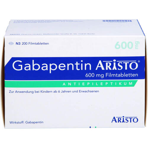 Gabapentin Aristo 600 mg Filmtabletten, 200 Stk., Aristo Pharma GmbH