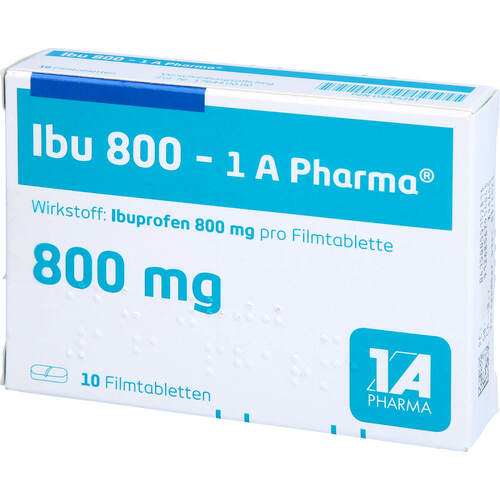 IBU 800 - 1 A Pharma, 10 ST, 1 A Pharma GmbH