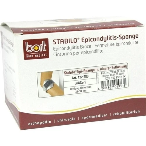 BORT Stabilo Epicondylitis-Spange grau Gr&ouml;&szlig;e 5, 1 Stk., Bort GmbH