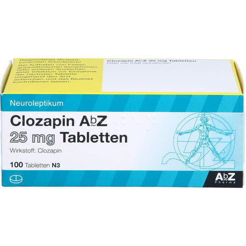 Clozapin AbZ 25mg Tabletten, 100 Stk., Abz Pharma GmbH