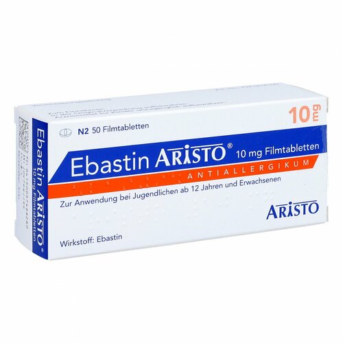 Ebastin Aristo 10mg Filmtabletten, 50 ST, Aristo Pharma GmbH