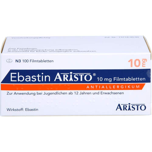 Ebastin Aristo 10mg Filmtabletten, 100 ST, Aristo Pharma GmbH