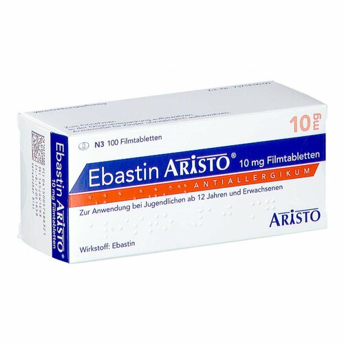 Ebastin Aristo 10mg Filmtabletten, 100 Stk., Aristo Pharma GmbH