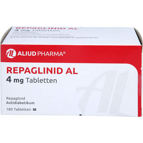 Repaglinid AL 4mg Tabletten, 180 ST, Aliud Pharma GmbH