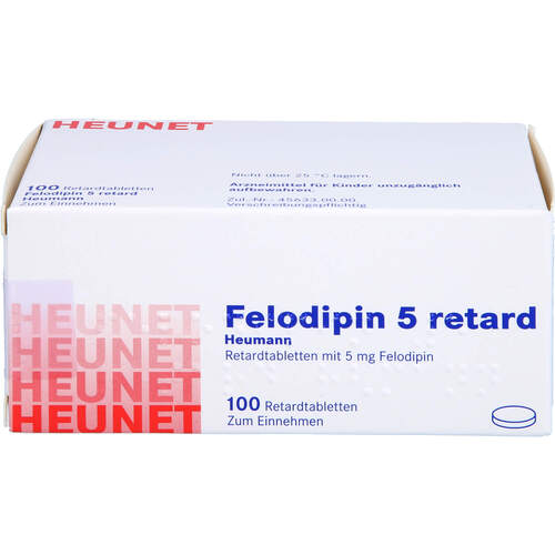 FELODIPIN 5 RETARD HEUMANN Heunet, 100 ST,  Heunet Pharma GmbH 