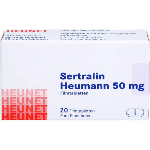 SERTRALIN HEUMANN 50MG FILMTABLETTEN Heunet, 20 ST,  Heunet Pharma GmbH 