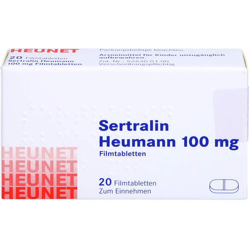 SERTRALIN HEUMANN 100MG FILMTABLETTEN Heunet, 20 ST,  Heunet Pharma GmbH 