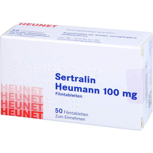 SERTRALIN HEUMANN 100MG FILMTABLETTEN Heunet, 50 Stk., Heunet Pharma GmbH SERTRALIN HEUMANN 100MG FILMTABLETTEN Heunet, 50 Stk., Heunet Pharma GmbH