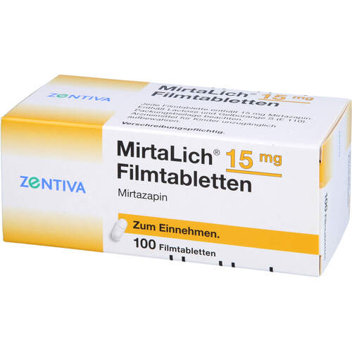 MirtaLich 15mg Filmtabletten, 100 ST, Zentiva Pharma GmbH