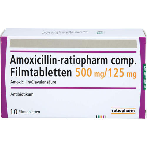 Amoxicillin-ratiopharm comp. 500/125mg, 10 Stk., Eurimpharm Arzneimittel GmbH