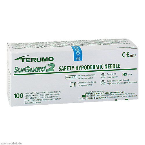 SURGUARD2 Sicherheitseinmalkan.25 G 25 mm orange, 100 Stk., Terumo Deutschland GmbH