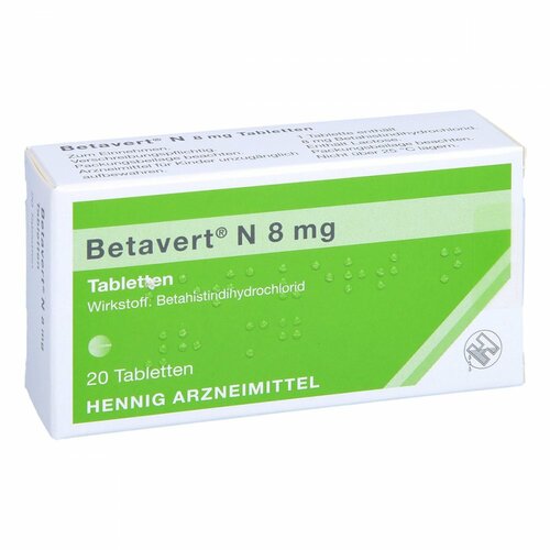 Betavert N 8mg, 20 Stk., Hennig Arzneimittel GmbH & Co. KG