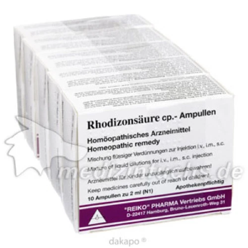 Rhodizons&auml;ure cp. Ampullen, 5x10 Stk., Sanorell Pharma GmbH