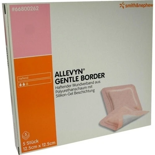 Allevyn Gentle Border 12.5cmx12.5cm, 5 ST, Smith & Nephew GmbH