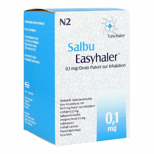 Salbu Easyhaler 0.1mg/200 ED, 2 ST, ORION Pharma GmbH