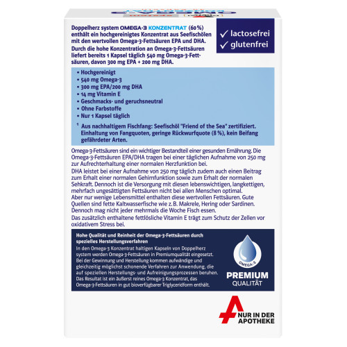 Doppelherz Omega-3 Konzentrat system, 30 Stk., Queisser Pharma GmbH & Co. KG