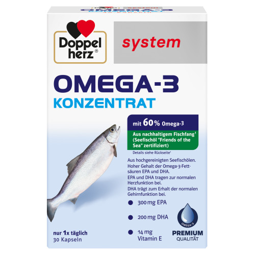 Doppelherz Omega-3 Konzentrat system, 30 Stk., Queisser Pharma GmbH & Co. KG