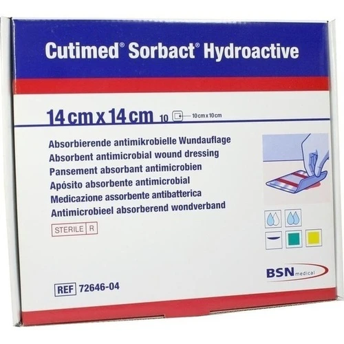 Cutimed Sorbact Hydroactive 14x14cm, 10 Stk., Bsn Medical GmbH