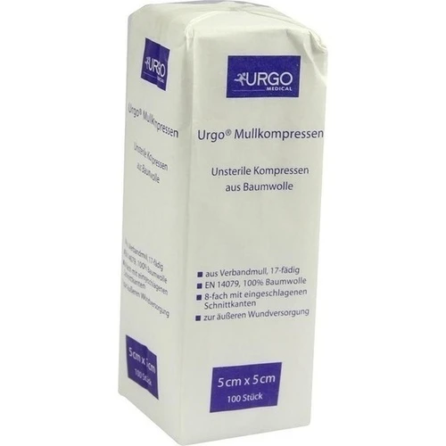 URGO MULLKOMPR 5X5CM UNST, 100 Stk., Urgo GmbH