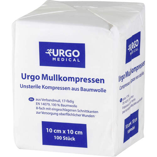 URGO MULLKOMPR 10X10CM, 100 Stk., Urgo GmbH