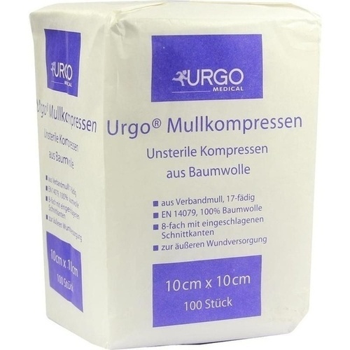 URGO MULLKOMPR 10X10CM, 100 Stk., Urgo GmbH