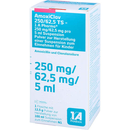 AmoxiClav 250/62.5 TS - 1 A Pharma, 100 ml, 1 A Pharma GmbH
