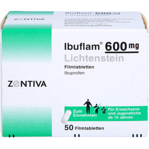 Ibuflam 600mg Lichtenstein, 50 ST, Zentiva Pharma GmbH