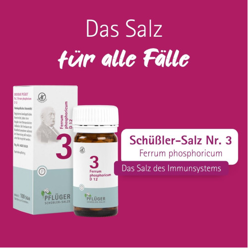 Biochemie Pfl&uuml;ger Nr. 3 Ferrum phosphoricum D 12, 100 Stk., Hom&ouml;opathisches Laboratorium Alexander Pfl&uuml;ger GmbH & Co. KG