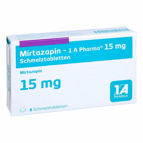Mirtazapin - 1 A Pharma 15mg Schmelztabletten, 6 Stk., 1 A Pharma GmbH