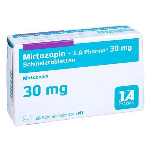 Mirtazapin - 1 A Pharma 30mg Schmelztabletten, 18 ST, 1 A Pharma GmbH