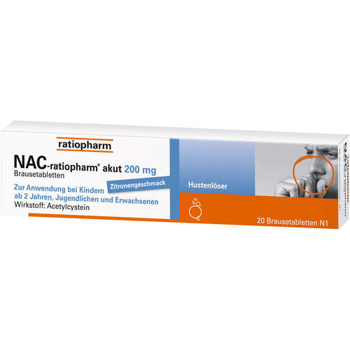 NAC-ratiopharm akut 200 mg Hustenl&ouml;ser Brauseta, 20 Stk., ratiopharm GmbH