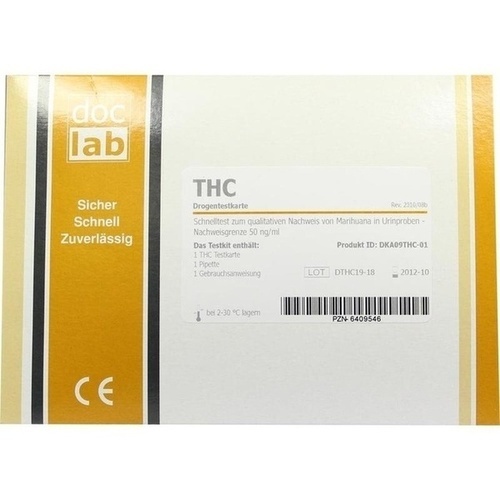 DROGENTEST THC Marihuana Testkarten, 1 Stk., DocLab GmbH