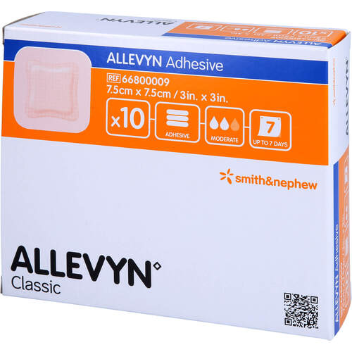 ALLEVYN Adhesive 7.5x7.5cm haftende Wundaufl., 10 ST, Actipart GmbH