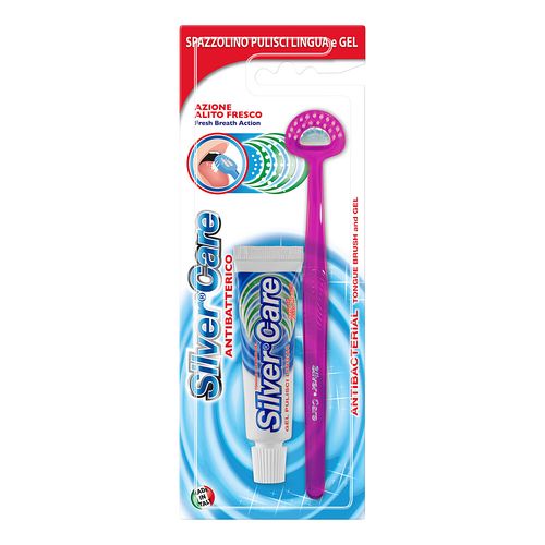 Zungenreinigungsset Silvercare, 1 Stk., Megadent Deflogrip Gerhard Reeg GmbH