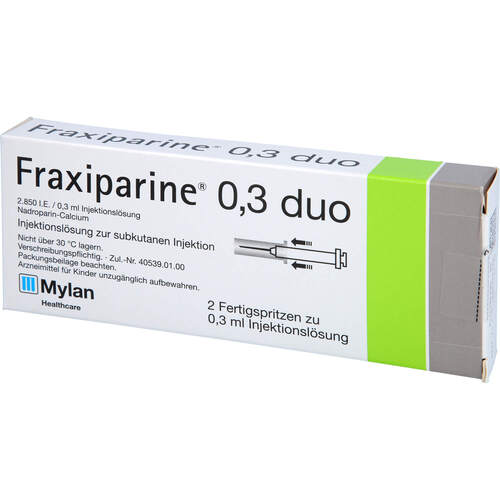 Fraxiparine 0.3ml duo Fertigspritze, 2X0.3 ML, Viatris Healthcare GmbH