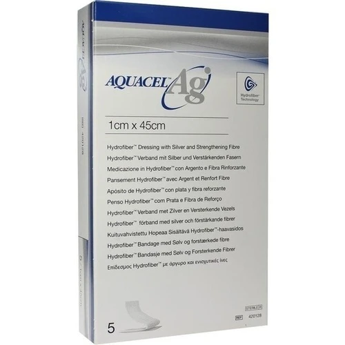 AQUACEL Ag 1x45 cm Tamponaden m.Verstärkungsfas, 5 Stk., ConvaTec (Germany) GmbH