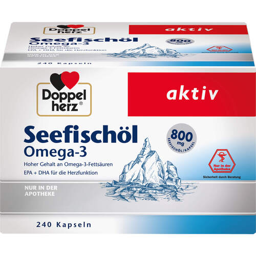 DOPPELHERZ Seefisch&ouml;l Omega-3 800 mg Kapseln, 240 Stk., Queisser Pharma GmbH & Co. KG