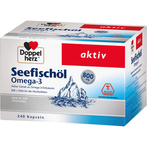 DOPPELHERZ Seefisch&ouml;l Omega-3 800 mg Kapseln, 240 Stk., Queisser Pharma GmbH & Co. KG