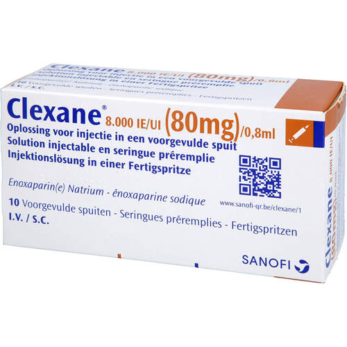 CLEXANE 8.000 I.E. 80 mg/0.8 ml ILO i.e.Fertigspr., 10 ST, Docpharm GmbH