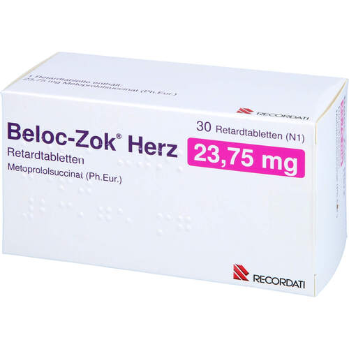 BELOC-ZOK Herz 23.75mg, 30 ST, Recordati Pharma GmbH