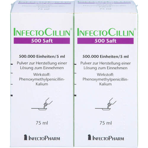INFECTOCILLIN 500 SAFT, 2x75 ml, Infectopharm Arzn.U.Consilium GmbH