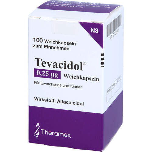 TEVACIDOL 0,25 ug Weichkapseln, 100 St, Theramex Ireland Ltd.