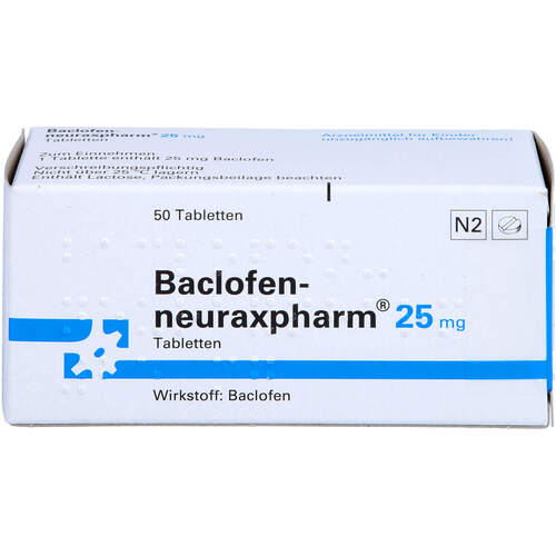 Baclofen-neuraxpharm 25 mg, 50 ST, neuraxpharm Arzneimittel GmbH