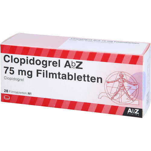Clopidogrel AbZ 75mg Filmtabletten, 28 Stk., Abz Pharma GmbH