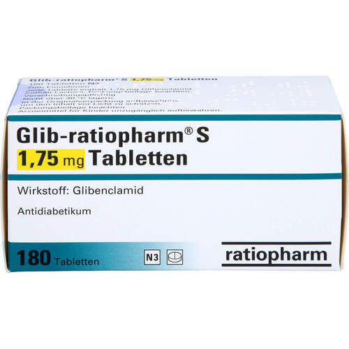 Glib-ratiopharm S 1.75 mg Tabletten, 180 Stk., ratiopharm GmbH