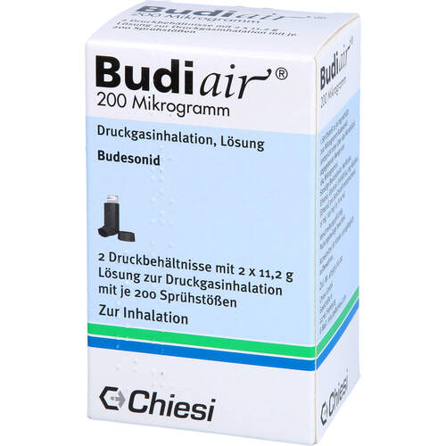 Budiair 200 ug Standard Dosieraerosol, 2 ST, Chiesi GmbH