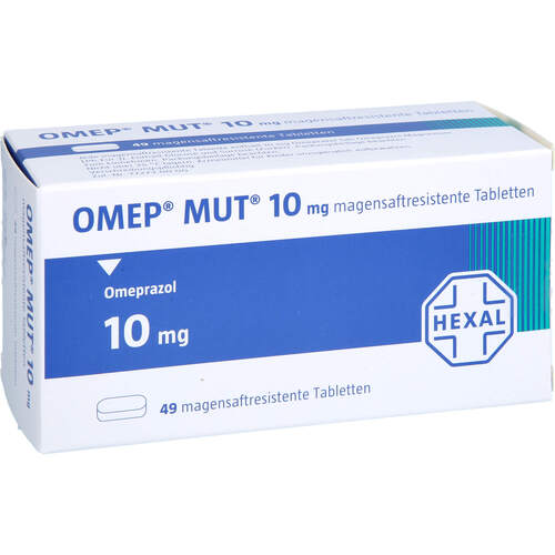 Omep MUT 10mg magensaftresistente Tabletten, 49 Stk., HEXAL AG