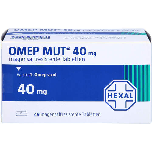 Omep MUT 40mg magensaftresistente Tabletten, 49 Stk., HEXAL AG