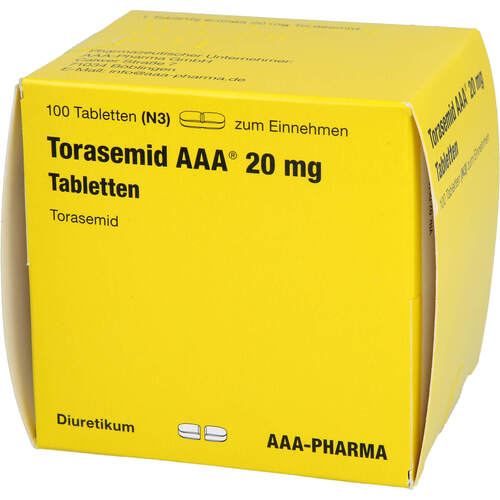 Torasemid AAA 20mg, 100 Stk., Aaa - Pharma GmbH