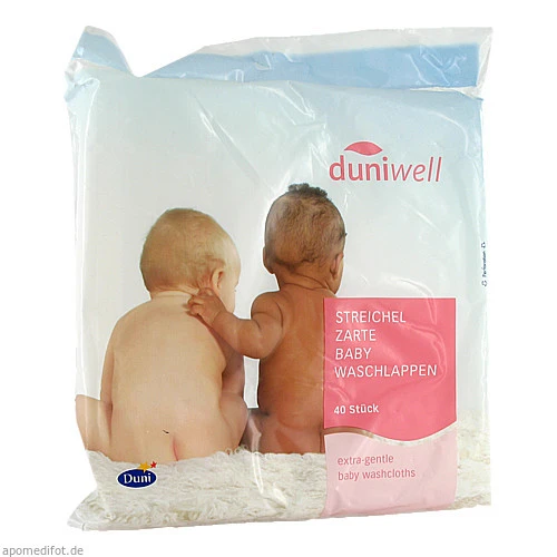 DUNIWELL streichelzarte Baby-Waschlappen, 40 ST, Duni GmbH